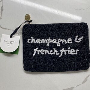 Kate Spade Black and White Beaded Clutch
